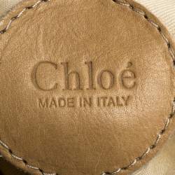 Pre Owned Chloe Beige Python Mini Silverado Satchel