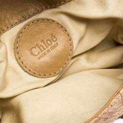 Pre Owned Chloe Beige Python Mini Silverado Satchel