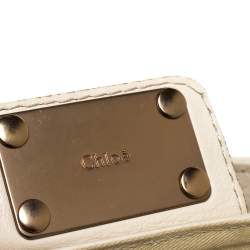 Pre Owned Chloe Cream Leather Paddington Zipped Satchel