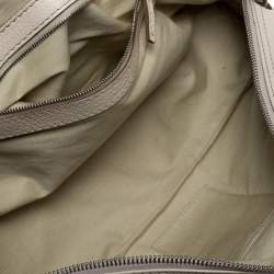 Pre Owned Chloe Cream Leather Paddington Zipped Satchel