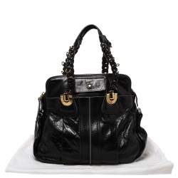 Pre Owned Chloe Black Leather Heloise Satchel