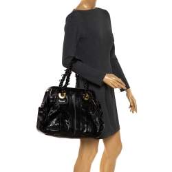 Pre Owned Chloe Black Leather Heloise Satchel