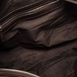 Pre Owned Chloe Dark Brown Leather Paddington Zipped Satchel
