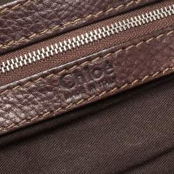 Pre Owned Chloe Dark Brown Leather Paddington Zipped Satchel