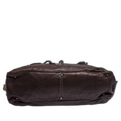Pre Owned Chloe Dark Brown Leather Paddington Zipped Satchel