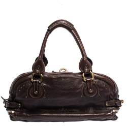 Pre Owned Chloe Dark Brown Leather Paddington Zipped Satchel