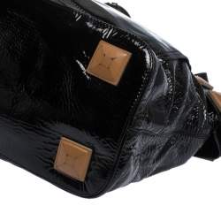 Pre Owned Chloe Black Patent Leather Audra Tote