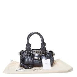 Pre Owned Chloe Metallic Leather Mini Paddington Satchel
