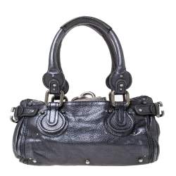 Pre Owned Chloe Metallic Leather Mini Paddington Satchel