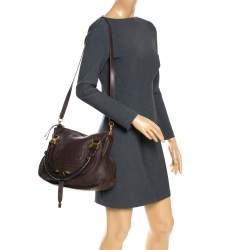Pre Owned Chloe Brown Leather Medium Marcie Satchel