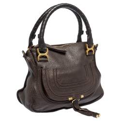 Pre Owned Chloe Brown Leather Medium Marcie Satchel