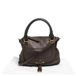 Pre Owned Chloe Brown Leather Medium Marcie Satchel