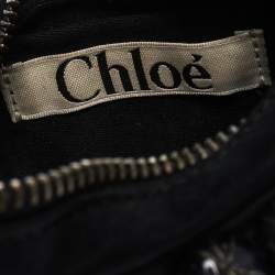 Pre Owned حقيبة هوبو مزخرف أحجار خرز ساتان أسود