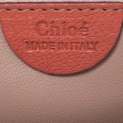 مملوكة مسبقًا Chloe Orange Leather Medium Crystal Embellished Elsie Shoulder Bag