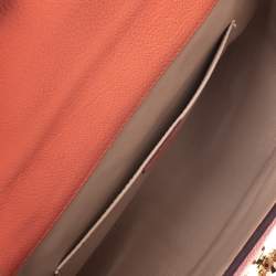 مملوكة مسبقًا Chloe Orange Leather Medium Crystal Embellished Elsie Shoulder Bag