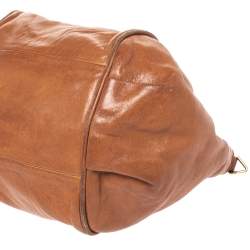 Pre Owned Chloe Tan Leather Crossbody Bag
