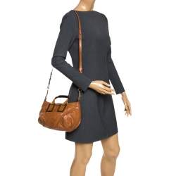 Pre Owned Chloe Tan Leather Crossbody Bag