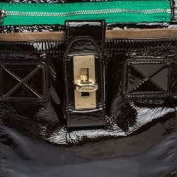 Chloe Black Patent Leather Audra Tote