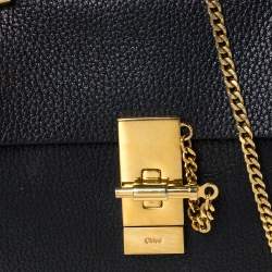 Pre Owned Chloe Black Leather Mini Drew Shoulder Bag