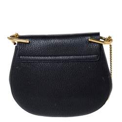 Pre Owned Chloe Black Leather Mini Drew Shoulder Bag