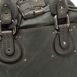 Pre Owned Chloe Grey Leather Paddington Satchel