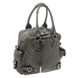 Pre Owned Chloe Grey Leather Paddington Satchel