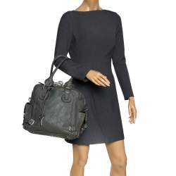 Pre Owned Chloe Grey Leather Paddington Satchel