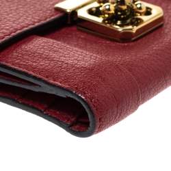 Pre Owned Chloe Red Leather Compact Wallet