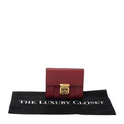 Pre Owned Chloe Red Leather Compact Wallet