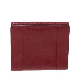Pre Owned Chloe Red Leather Compact Wallet