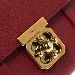Pre Owned Chloe Red Leather Compact Wallet