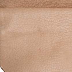 Pre Owned حقيبة كتف كلوي سالي متوسطة جلد بيج 