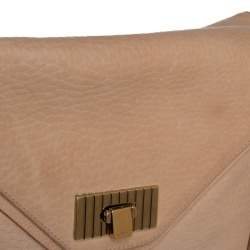 Pre Owned حقيبة كتف كلوي سالي متوسطة جلد بيج 