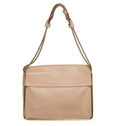 Pre Owned حقيبة كتف كلوي سالي متوسطة جلد بيج 