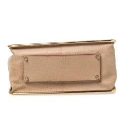 Pre Owned حقيبة كتف كلوي سالي متوسطة جلد بيج 