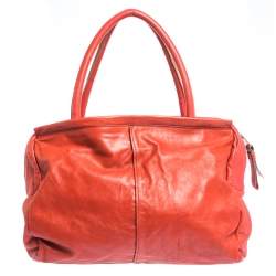 Pre Owned  Chloé Red Leather Saskia Satchel