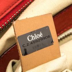 Pre Owned  Chloé Red Leather Saskia Satchel