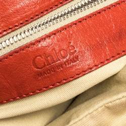 Pre Owned  Chloé Red Leather Saskia Satchel