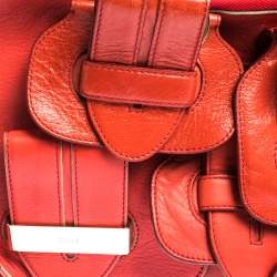 Pre Owned  Chloé Red Leather Saskia Satchel