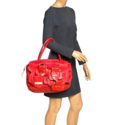 Pre Owned  Chloé Red Leather Saskia Satchel