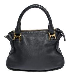 Pre Owned Chloe Black Leather Medium Marcie Satchel