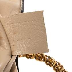 Pre Owned Chloe Metallic Gold Leather Small Elsie Shoulder Bag
