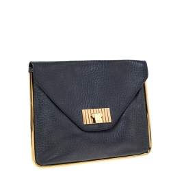 Pre Owned Chloe Black Grained Leather Sally Clutch