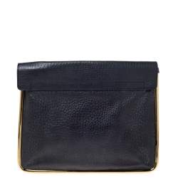 Pre Owned Chloe Black Grained Leather Sally Clutch