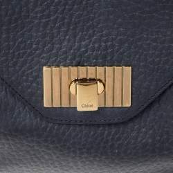 Pre Owned Chloe Black Grained Leather Sally Clutch