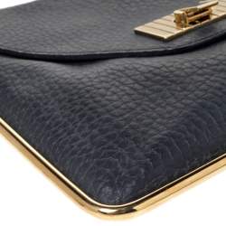 Pre Owned Chloe Black Grained Leather Sally Clutch