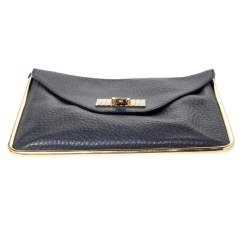 Pre Owned Chloe Black Grained Leather Sally Clutch
