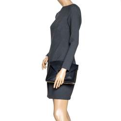 Pre Owned Chloe Black Grained Leather Sally Clutch