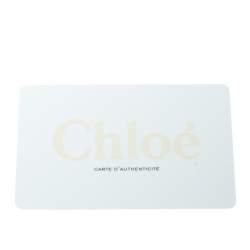 مملوكة مسبقًا حقيبة كتف كلوي كلير جلد أسود/بيج صغيرة