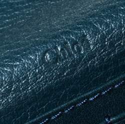 Pre Owned Chloe Blue Leather Marcie Continental Wallet